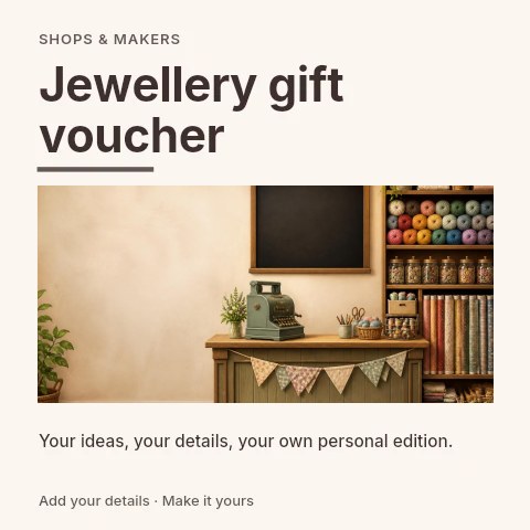 Jewellery gift voucher social media post template