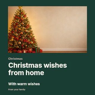 Christmas wishes from home social media post template · Gallery editorial