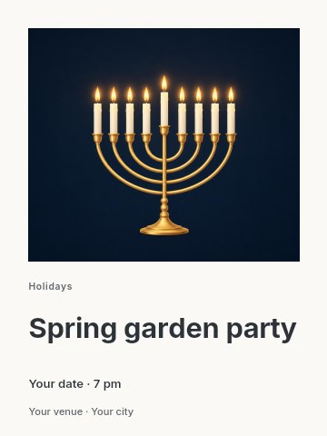 Spring garden party poster template