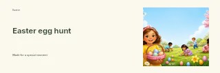 Easter egg hunt banner template · Horizontal photo dialogue
