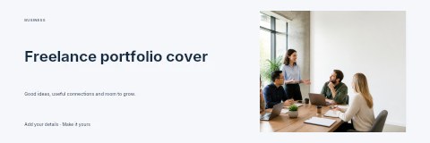 Freelance portfolio cover banner template