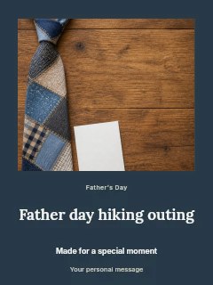 Father Day hiking outing poster template · Quiet photo gallery