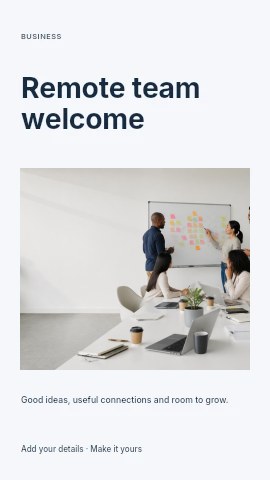 Remote team welcome instagram story template