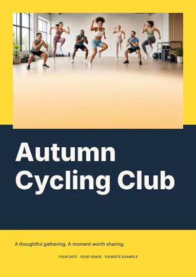 Autumn Cycling Club · Stencil flyer template