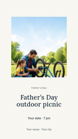 Father’s Day outdoor picnic instagram story template