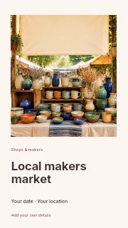 Local makers market instagram story template · Gallery editorial