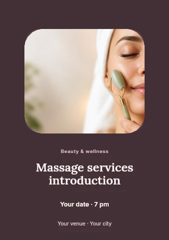 Massage services introduction flyer template
