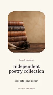 Independent poetry collection instagram story template · Picture window