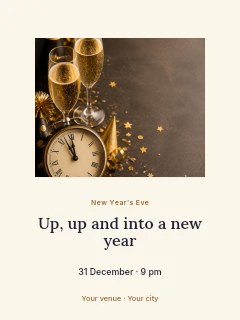 New Year’s Eve balloon countdown photo layout poster template · Picture window