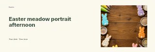 Easter meadow portrait afternoon banner template · Horizontal photo dialogue
