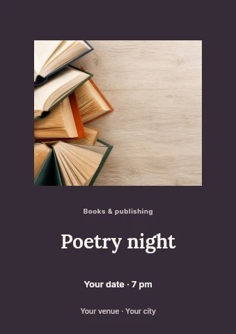 Poetry night flyer template