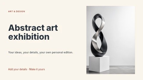 Abstract art exhibition youtube thumbnail template