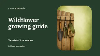 Wildflower growing guide youtube thumbnail template · Horizontal photo dialogue