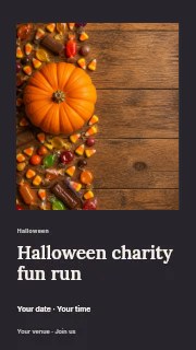 Halloween charity fun run instagram story template · Gallery editorial
