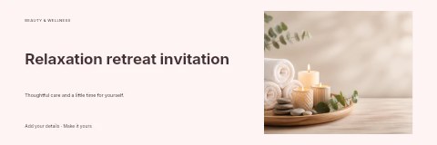 Relaxation retreat invitation banner template