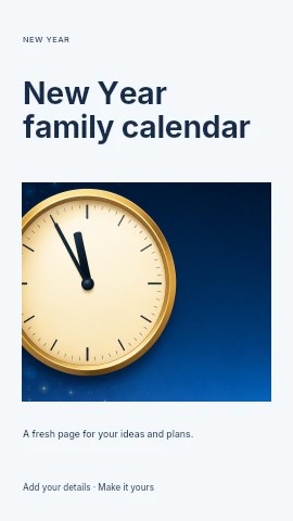 New Year family calendar instagram story template