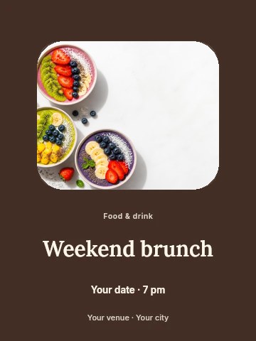 Weekend brunch invitation template