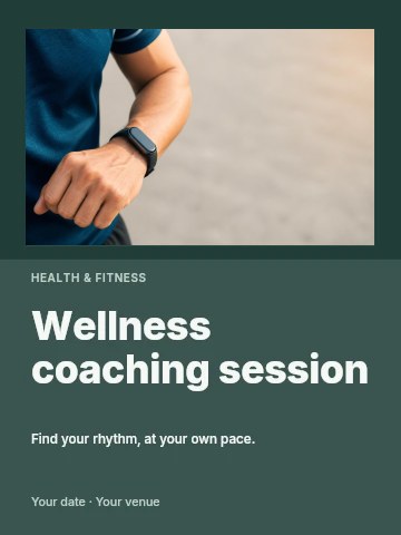 Wellness coaching session poster template
