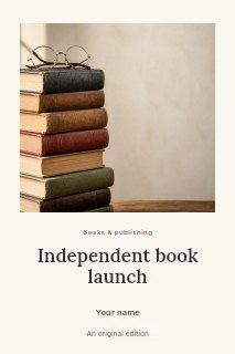 Independent book launch book cover template · Quiet photo gallery