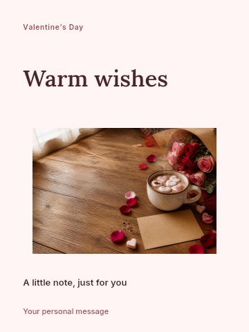 Valentine’s Day baking workshop greeting card template