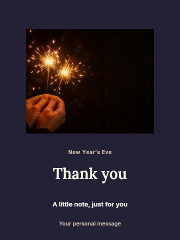 New Year’s Eve family celebration greeting card template