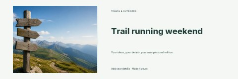 Trail running weekend banner template