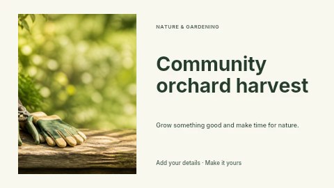 Community orchard harvest youtube thumbnail template