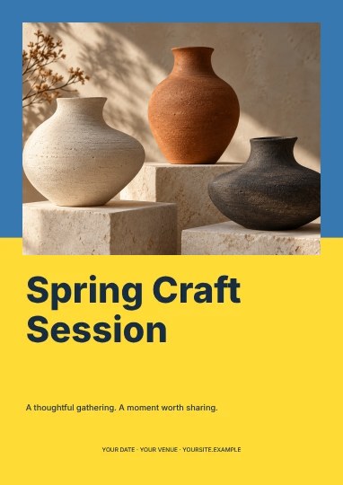 Spring Craft Session · Duotone flyer template