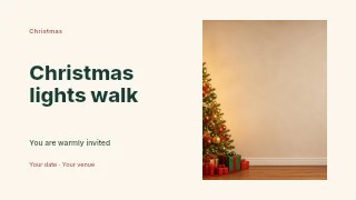 Christmas lights walk youtube thumbnail template · Horizontal photo dialogue