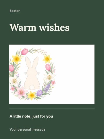 Easter craft workshop greeting card template