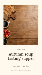Autumn soup tasting supper instagram story template · Quiet photo gallery