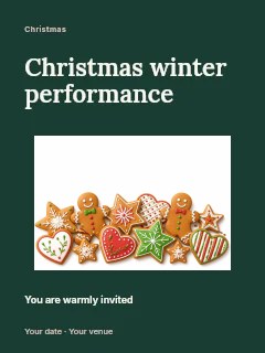 assorted decorated christmas gingerbread cookies in Christmas winter performance · Modern programme