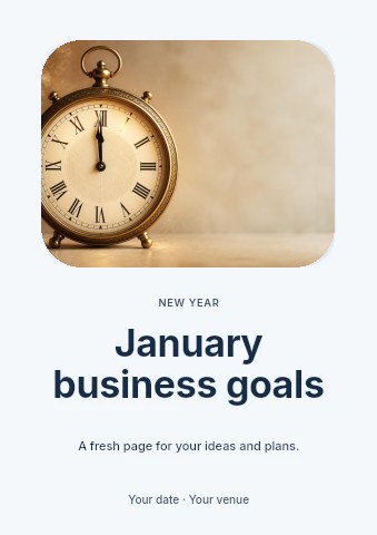 January business goals flyer template