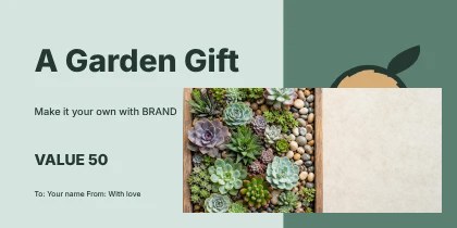 A Garden Gift · Frame 2 gift voucher template