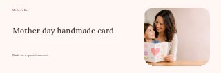 Mother Day handmade card banner template · Horizontal photo dialogue