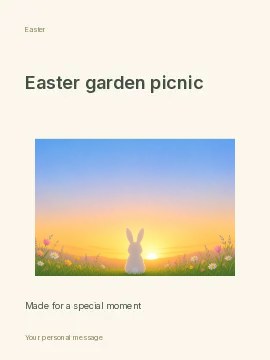 Easter garden picnic · Modern programme invitation template