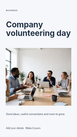 Company volunteering day instagram story template