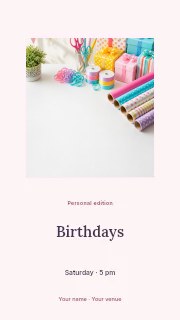 Birthdays instagram story template · Picture window