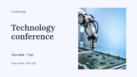 Technology conference presentation cover template