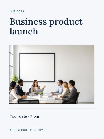 Business product launch poster template