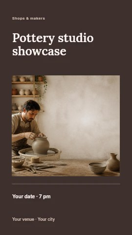 Pottery studio showcase instagram story template