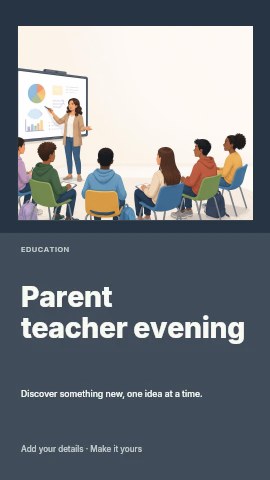 Parent teacher evening instagram story template