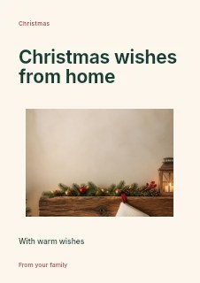 Cozy Christmas Fireplace with Stocking in Christmas wishes from home · Modern programme
