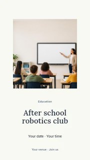 After school robotics club instagram story template · Picture window