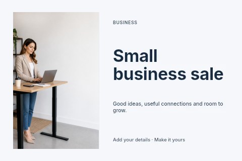 Small business sale postcard template