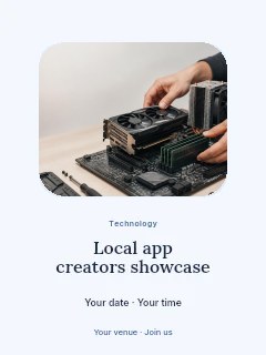 Local app creators showcase poster template · Picture window