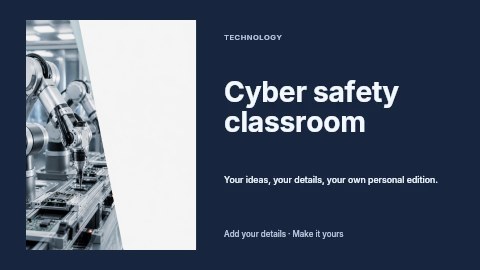 Cyber safety classroom presentation cover template