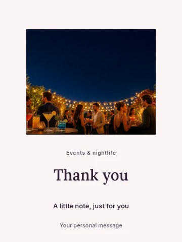 Rooftop party greeting card template