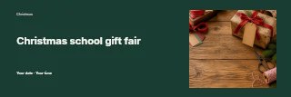 Christmas school gift fair banner template · Horizontal photo dialogue
