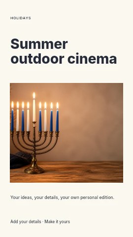 Summer outdoor cinema instagram story template